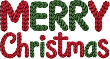 Load image into Gallery viewer, DTF Transfer – Yarn Merry Christmas Multi Sizes
