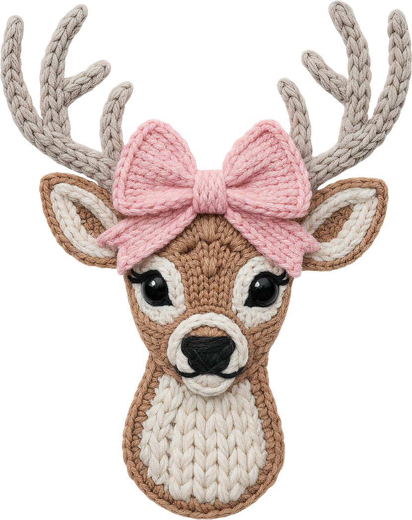 DTF Transfer – Yarn Pretty Deer Multi Sizes