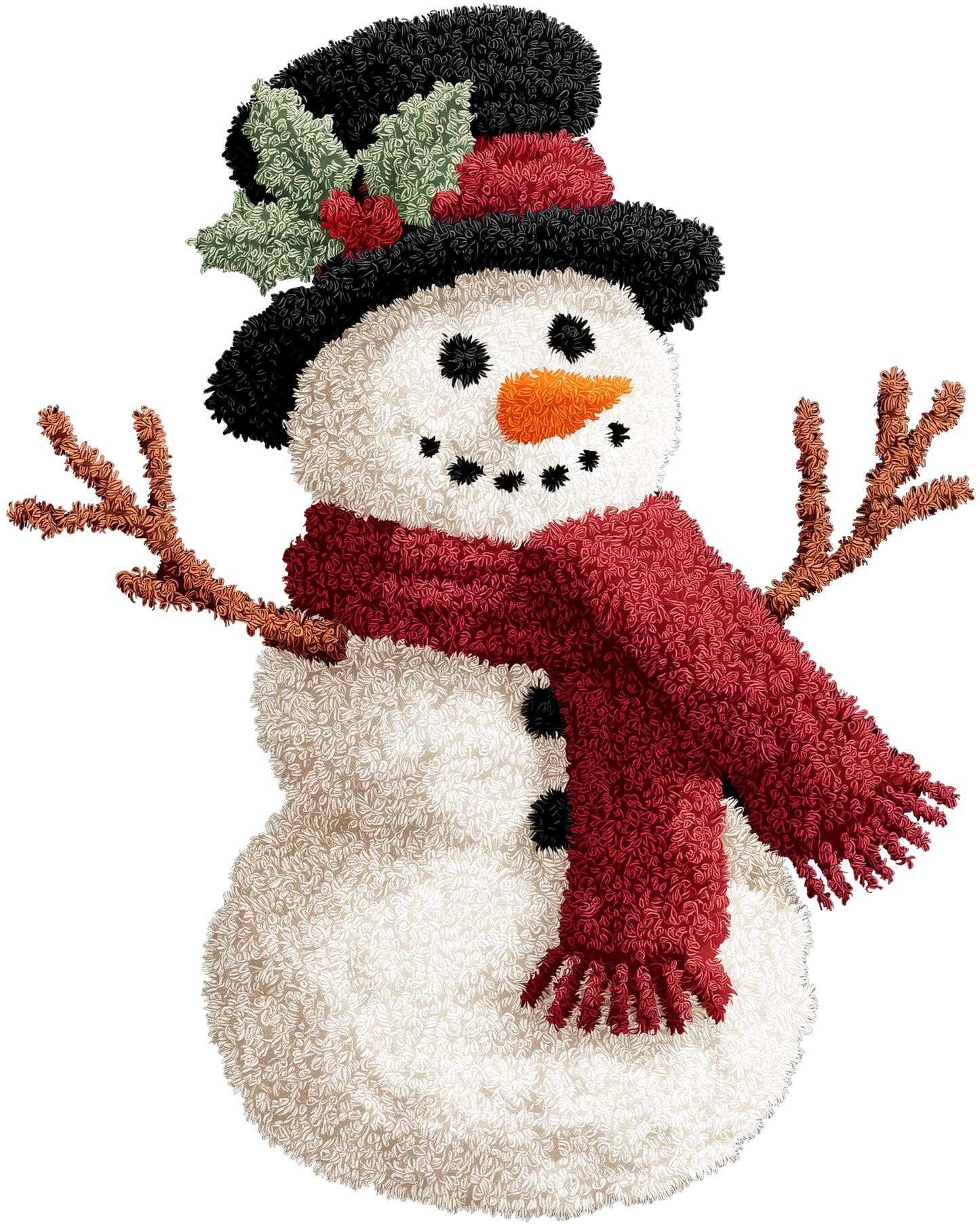 DTF Transfer – 11" Yarn Snow Man