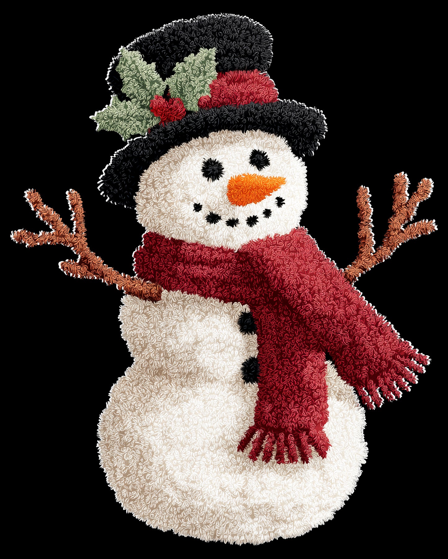 DTF Transfer – 11" Yarn Snow Man