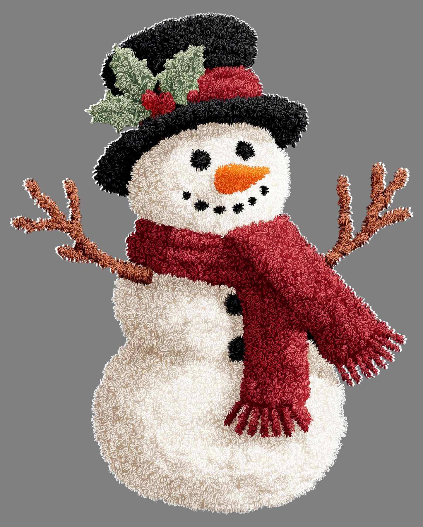 DTF Transfer – 11" Yarn Snow Man