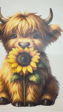 Load and play video in Gallery viewer, DTF Transfer – Sunflower Cow Multi Sizes (CW-HC001)
