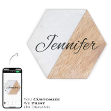 Load image into Gallery viewer, MARBLE &amp; ACACIA WOOD COASTER
