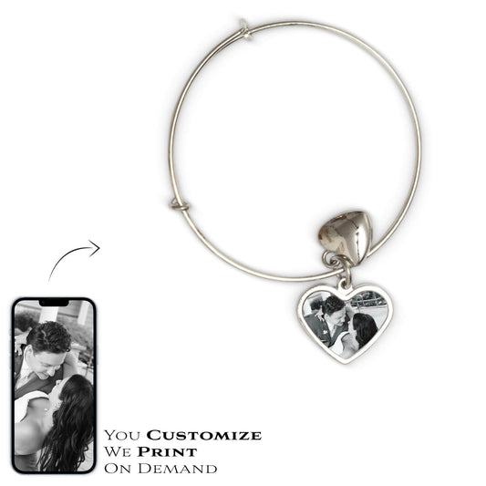 ADJUSTABLE CHARM BRACELET - HEART - Get Things Printed INC