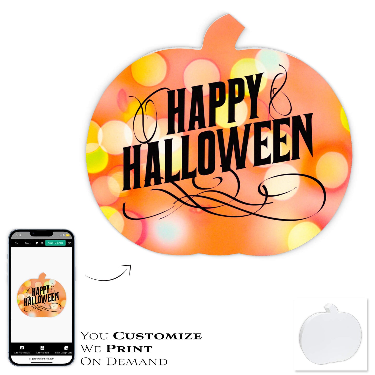 BLOCK SIGN - PUMPKIN - Get Things Printed INC