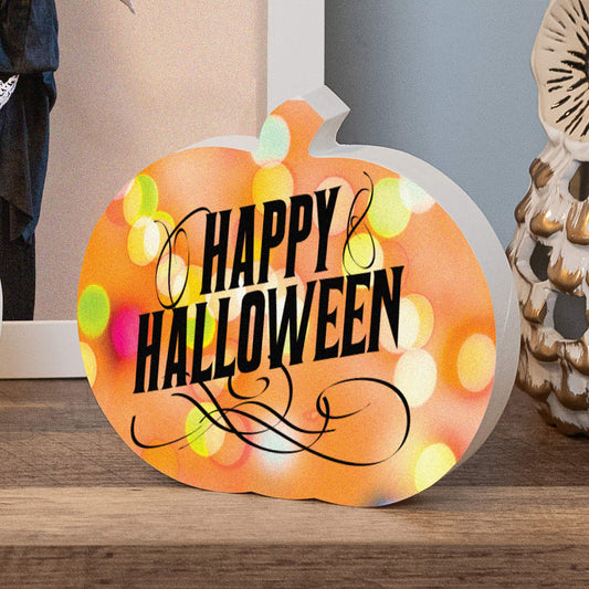 BLOCK SIGN - PUMPKIN - HAPPY HALLOWEEN - Get Things Printed INC
