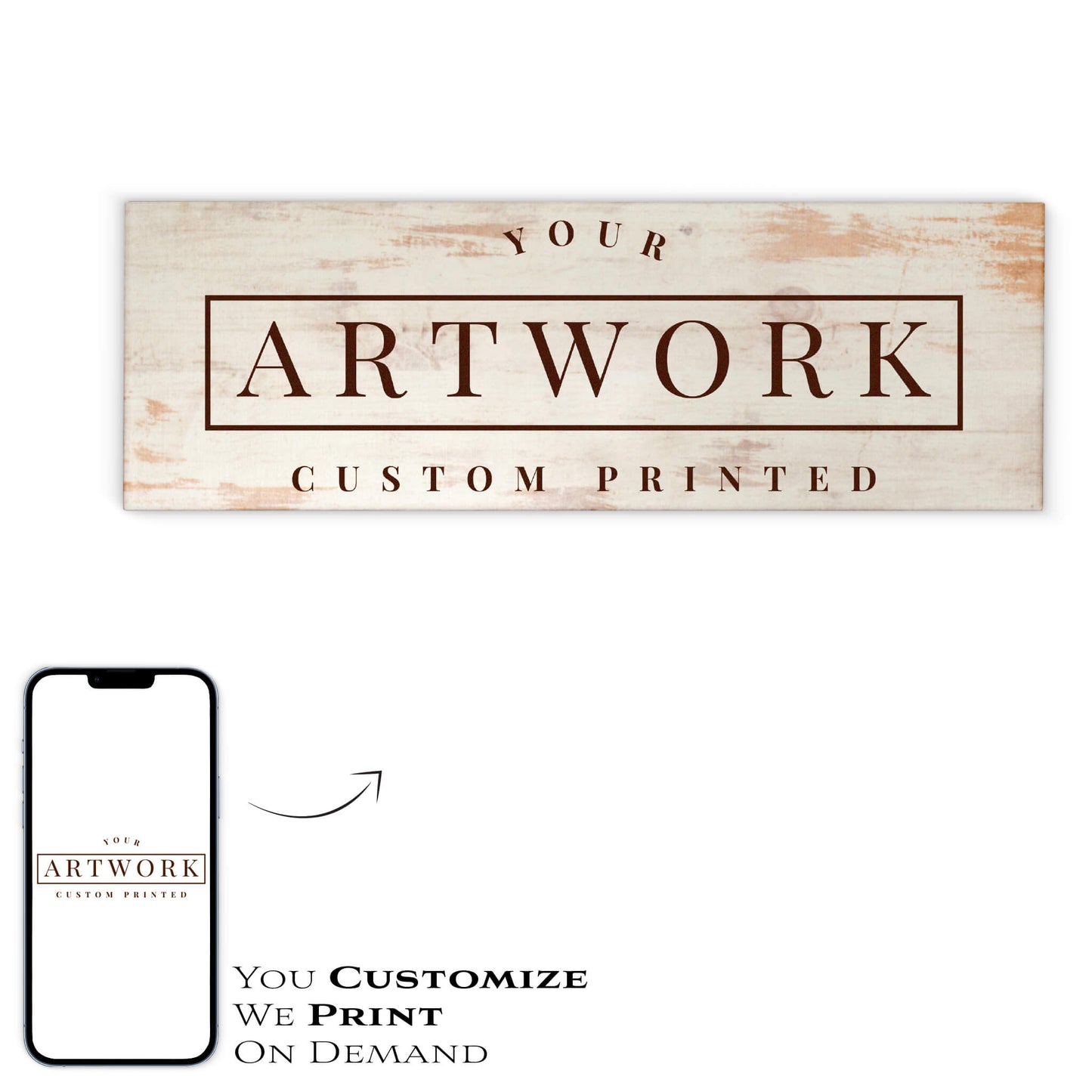 BLOCK SIGN -RECTANGLE - 3.5" X10" - Get Things Printed INC