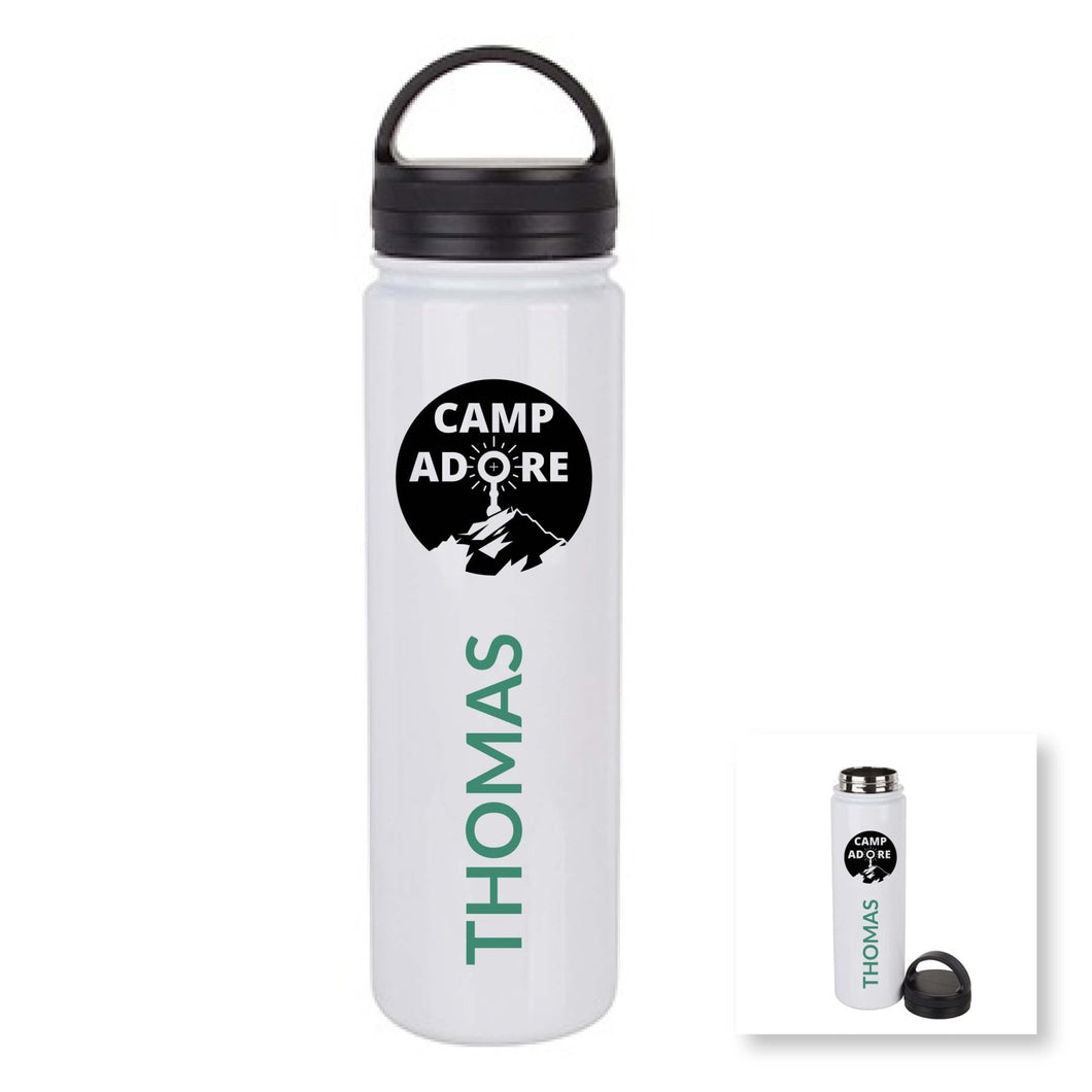 CAMP ADORE - 25 OZ STAINLESS STEEL WATER BOTTLE - Get Things Printed INC