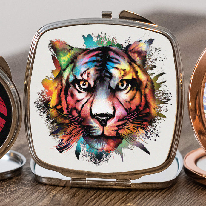 COMPACT MIRROR - COLORFUL LION - Get Things Printed INC