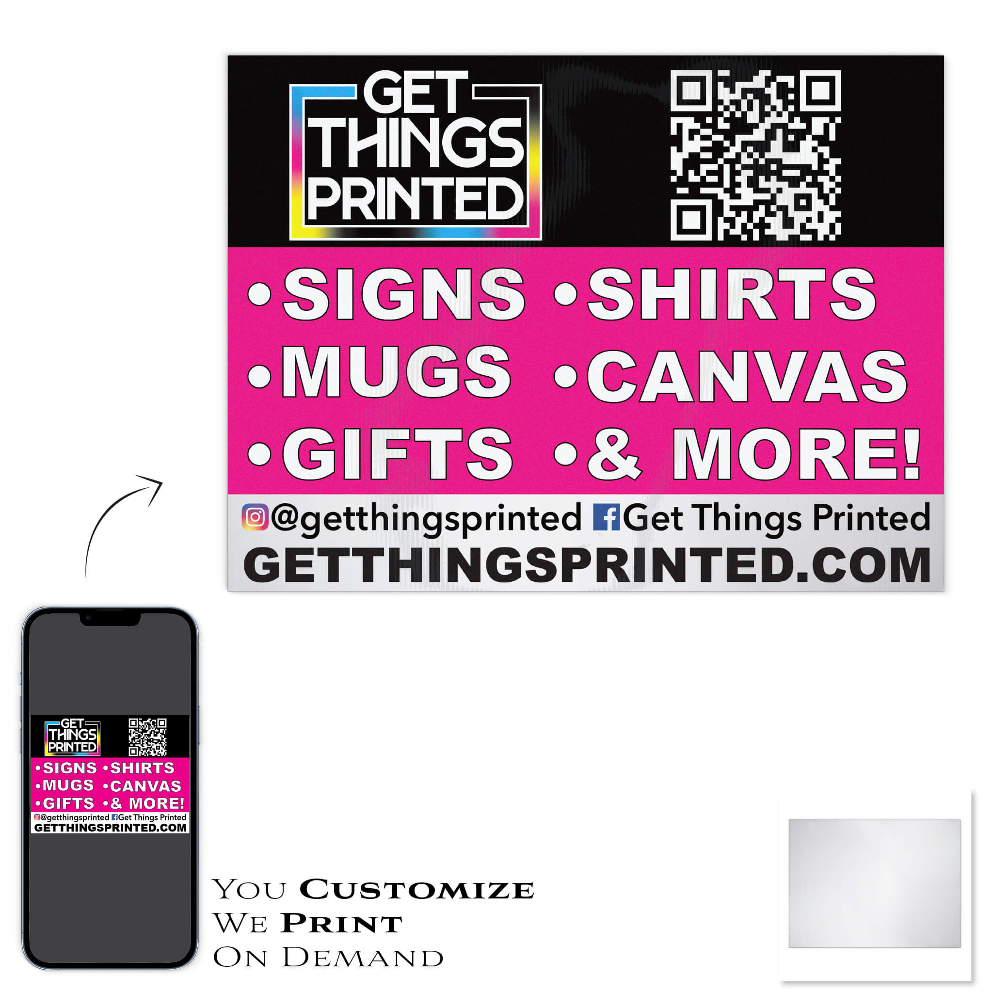 CORRUGATED PLASTIC YARD SIGN 18"X24" Get Things Printed INC