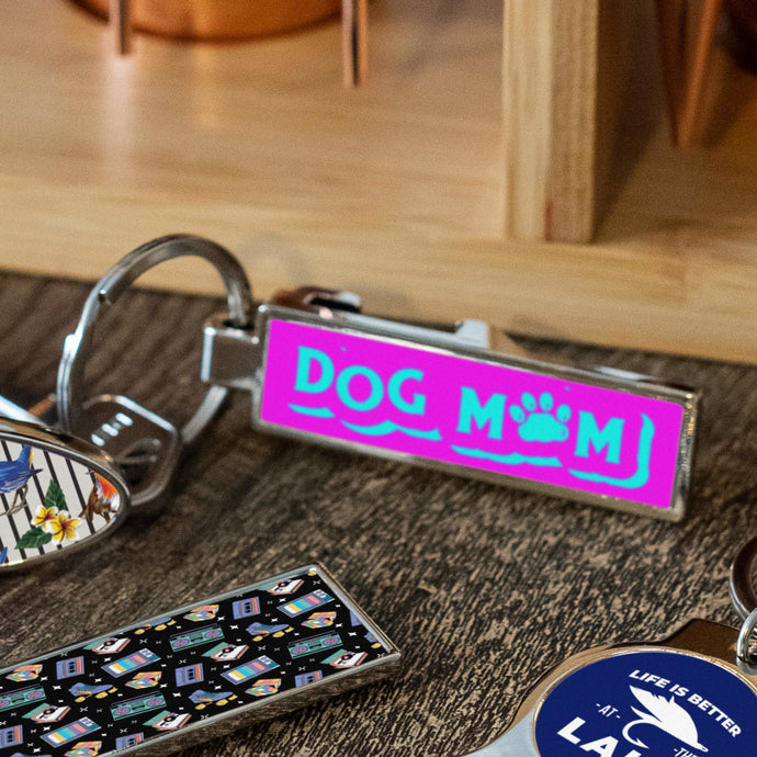 KEYCHAIN BOTTLE OPENER - RECTANGLE DOG MOM - Get Things Printed INC
