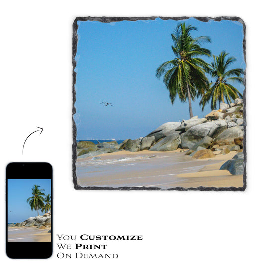 ROCK SLATE SQUARE 5.5" X 5.5" - Get Things Printed INC