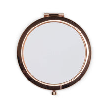 Load image into Gallery viewer, ROSE GOLD COSMETIC MIRROR - FLOWER PATTERN - Get Things Printed INC
