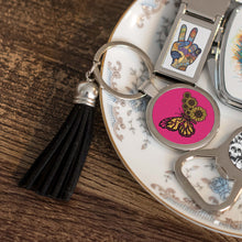 Load image into Gallery viewer, TASSEL KEYCHAIN WITH BUTTERFLY ART - Get Things Printed INC
